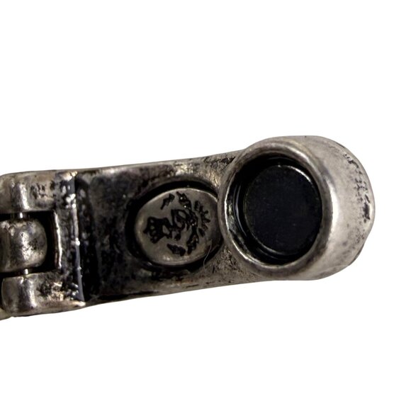 Silver Tone Magnetic Reversible Pendant Jewelry Multi-Color Glass Bead Circular - Picture 4 of 6